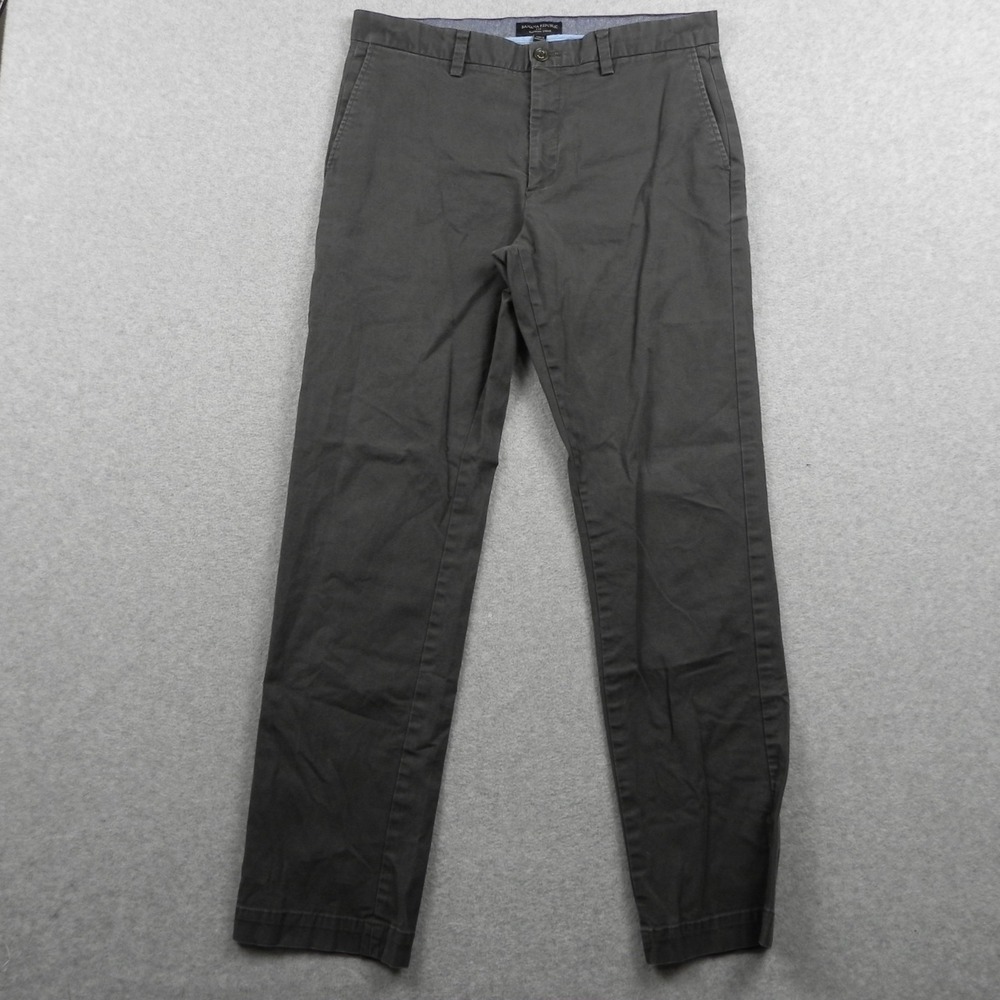 Banana Republic Pants Mens 34x32 Emerson Chino Casual Stretch Flat Front Gray